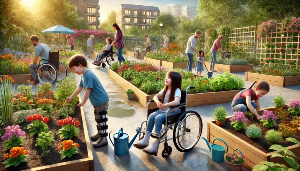 Jardinagem Inclusiva para Crianças com Mobilidade Reduzida