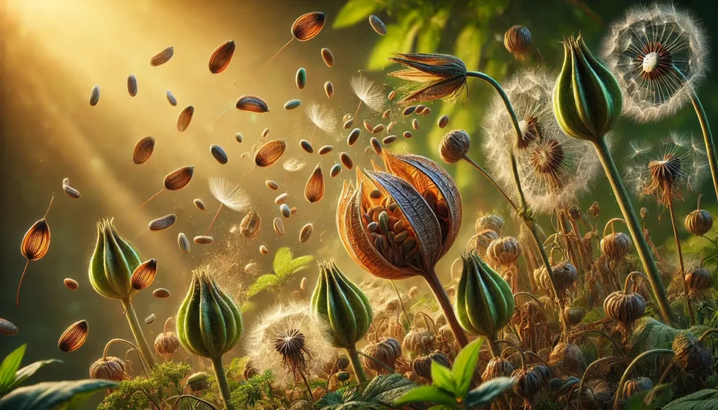 Dispersão de sementes por cápsulas
